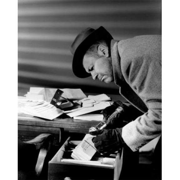 Posterazzi SAL25515670 Vintage Photograph of Man Stealing Documents From Desk Poster Print - 18 x 24 in.