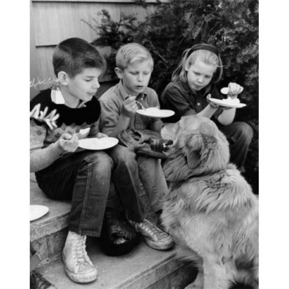 Posterazzi SAL25516417 Group of Children Eating Ice Cream Poster Print - 18 x 24 in.