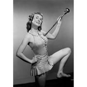 Posterazzi SAL255417952 Pin-Up Girl with Stick Poster Print - 18 x 24 in.