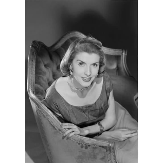 Posterazzi SAL255419066 Portrait of Mid Adult Woman in Armchair Poster Print - 18 x 24 in.