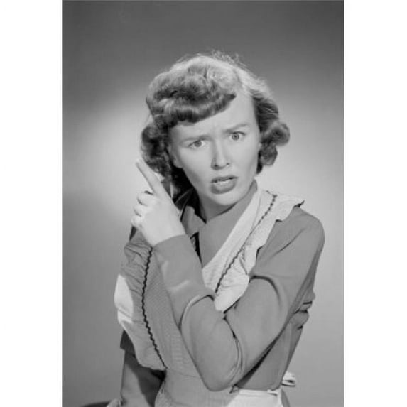 Posterazzi SAL255419079 Portrait of Young Woman Gesturing Poster Print - 18 x 24 in.