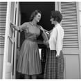 thumbnail image 1 of Posterazzi SAL255420839 Mother & Teenage Daughter Standing in Doorway & Talking Poster Print - 18 x 24 in., 1 of 1