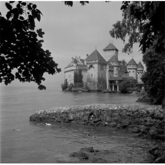 Posterazzi SAL255422073 Switzerland Lake Leman Castle of Chillon Poster Print - 18 x 24 in.