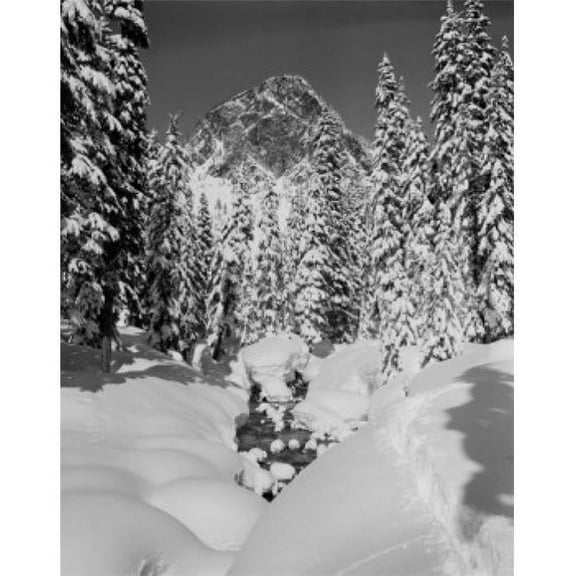 Posterazzi SAL255422209 USA Cascade Mountains Stream After Heavy Snow Fall Poster Print - 18 x 24 in.