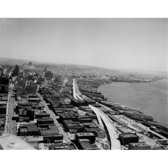 Posterazzi SAL255422212 USA Washington Seattle New Two Deck Highway Under Construction Poster Print - 18 x 24 in.