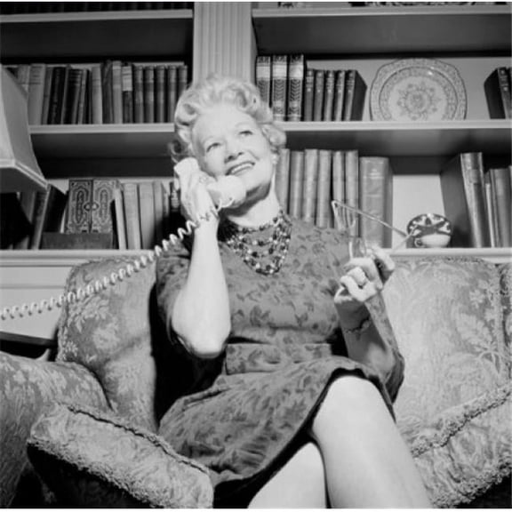 Posterazzi SAL255422424 Senior Woman Talking on Phone at Home Poster Print - 18 x 24 in.