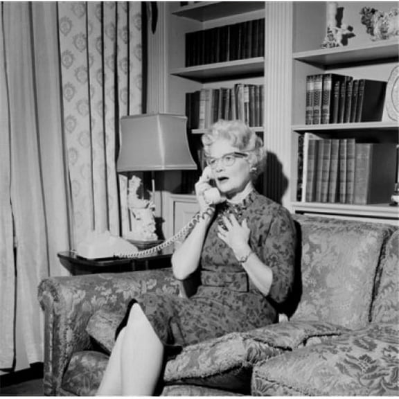 Posterazzi SAL255422428 Senior Woman Talking on Phone at Home Poster Print - 18 x 24 in.