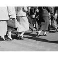 thumbnail image 1 of Posterazzi SAL255422575 USA New York City Low Section of People Walking on 42nd Street Poster Print - 18 x 24 in., 1 of 1