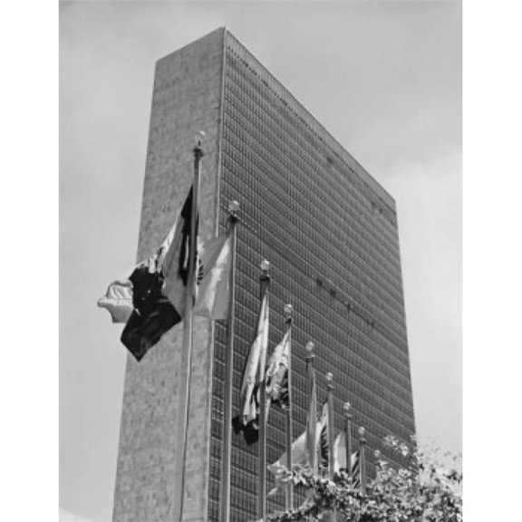 Posterazzi SAL255422595 USA New York City Manhattan United Nations Building Low Angle View Poster Print - 18 x 24 in.