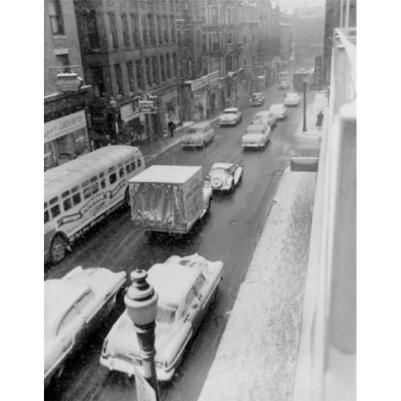 Posterazzi SAL255424328 Street Scene in Winter Poster Print - 18 x 24 in.