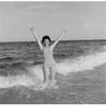 thumbnail image 1 of Posterazzi SAL255424610 Young Happy Woman Posing at Beach Poster Print - 18 x 24 in., 1 of 1