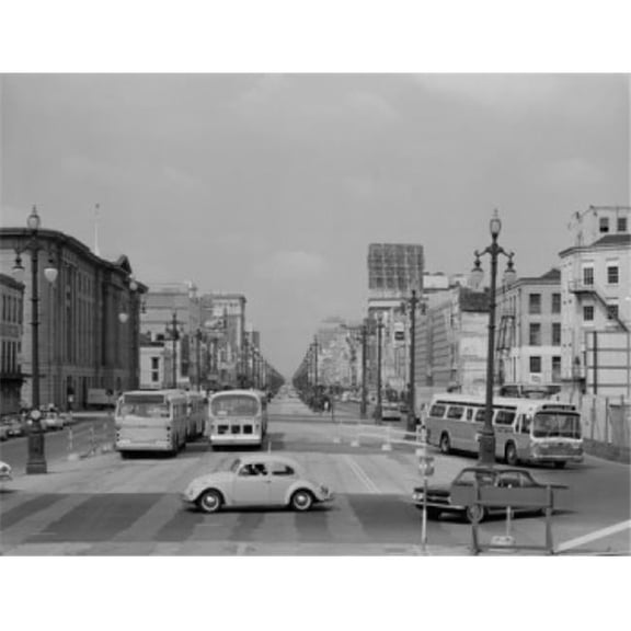 Posterazzi SAL255424850 USA Louisiana New Orleans Canal Street New Bus System Poster Print - 18 x 24 in.