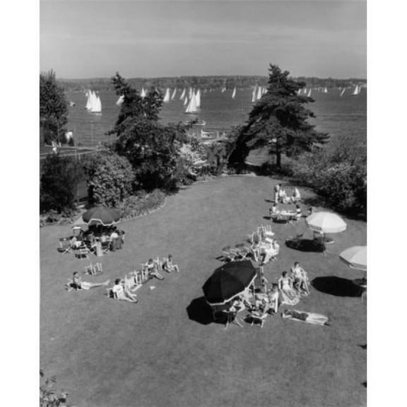 Posterazzi SAL25543801 High Angle View of Tourists Sitting in a Park Seattle Washington State USA Poster Print - 18 x 24 in.