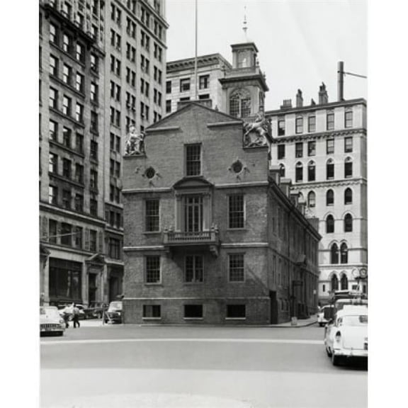 Posterazzi SAL25545011 USA Massachusetts Boston Facade of Museum Old State House Poster Print - 18 x 24 in.