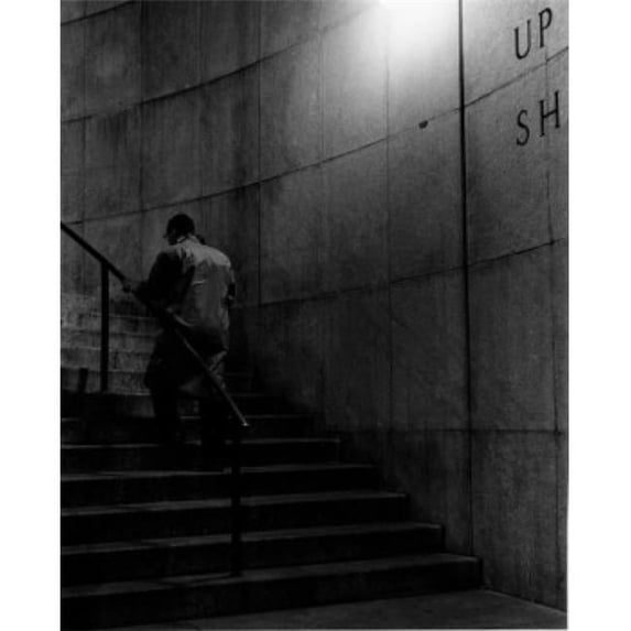 Posterazzi SAL25548182 Rear View of a Businessman Climbing Up Stairs Poster Print - 18 x 24 in.