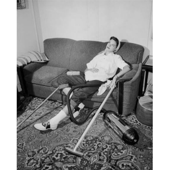Posterazzi SAL2554960 High Angle View of a Young Woman Resting on a Couch Poster Print - 18 x 24 in.