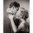 thumbnail image 1 of Posterazzi SAL2555589 Side Profile of a Young Couple Kissing Poster Print - 18 x 24 in., 1 of 1