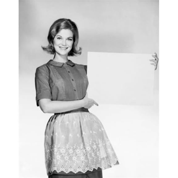 Posterazzi SAL2555853 Portrait of a Young Woman Holding a Blank Placard Poster Print - 18 x 24 in.