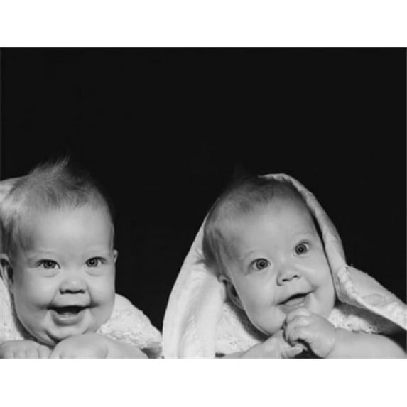 Posterazzi SAL2559572 Two Babies Smiling Poster Print - 18 x 24 in.