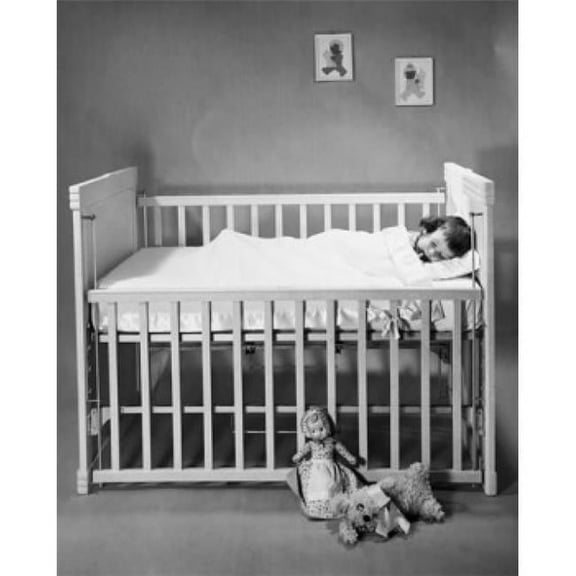 Posterazzi SAL2559647A Baby Sleeping in a Crib Poster Print - 18 x 24 in.