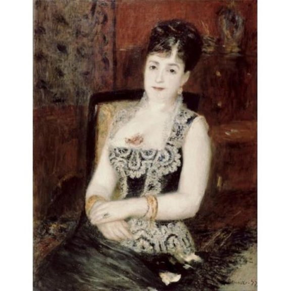 Posterazzi SAL260160 Title - Portrait of a Woman 1877 Pierre Auguste Renoir 1841-1919 French Oil on Canvas Poster Print - 18 x 24 in.