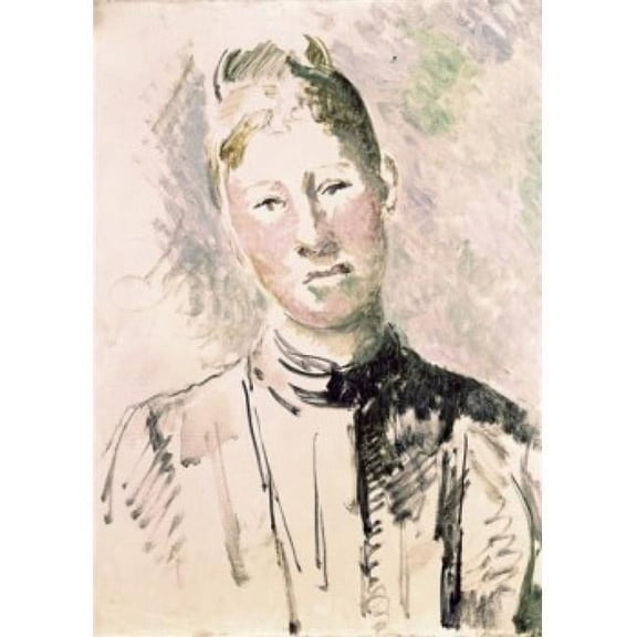Posterazzi SAL260257 Madame Cezanne 1885-87 Paul Cezanne 1839-1906 French Oil on Canvas Solomon R Guggenheim Museum New York USA - 18 x 24 in.