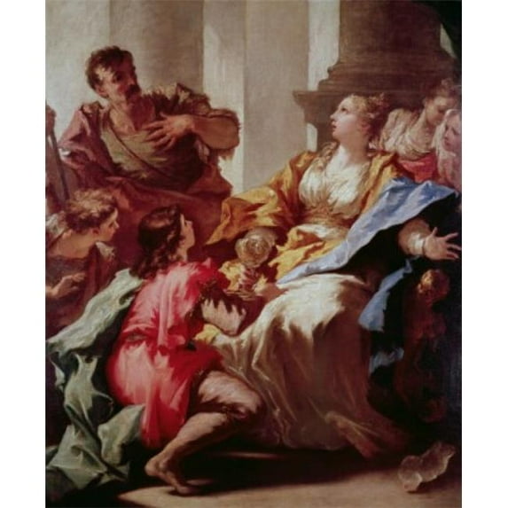 Posterazzi SAL260427 Sophonisba Receiving the Cup of Poison Giovanni Antonio Pellegrini 1675-1741 Italian Poster Print - 18 x 24 in.