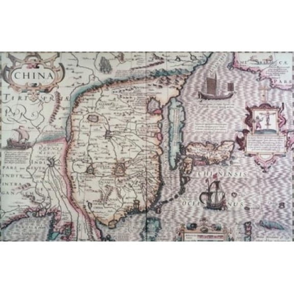 Posterazzi SAL260530 Map of China 17th Century Poster Print - 18 x 24 in.