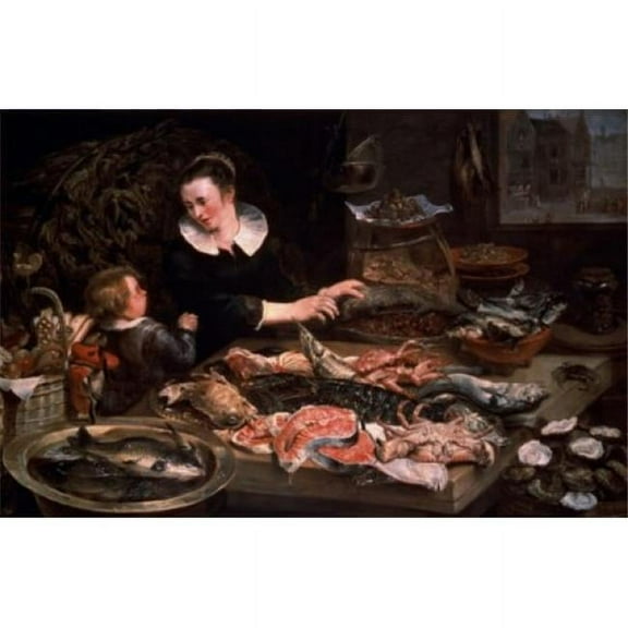 Posterazzi SAL261148 The Fish Market Frans Snyders 1579-1657 Flemish Pushkin State Museum Moscow Russia Poster Print - 18 x 24 in.
