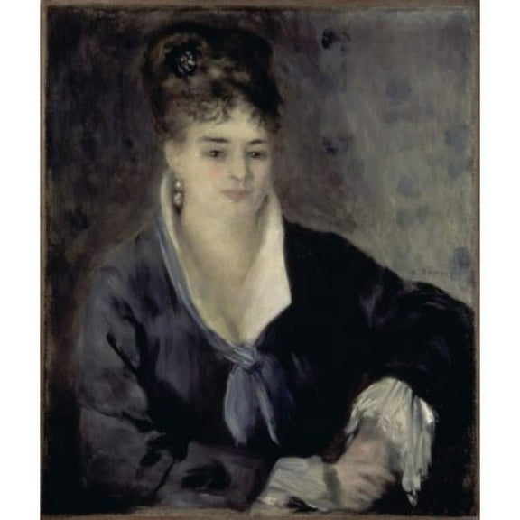 Posterazzi SAL261194 Lady in Black Pierre Auguste Renoir 1841-1919 French Oil on Canvas Hermitage Museum St Petersburg Print - 18 x 24 in.