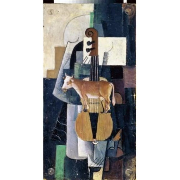 Posterazzi SAL261273 The Cow & the Violin 1913 Kazimir Severinovic Malevich 1878-1935 Russian Russian State Museum St Petersburg - 18 x 24 in.