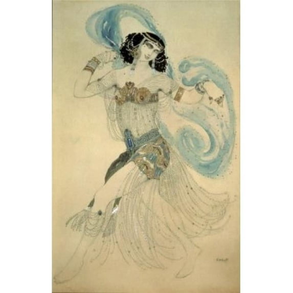 Posterazzi SAL261325 Dance of the Seven Veils Salome 1908 Leon Bakst 1866-1924 Russian Painting Tretiakov Gallery Moscow - 18 x 24 in.