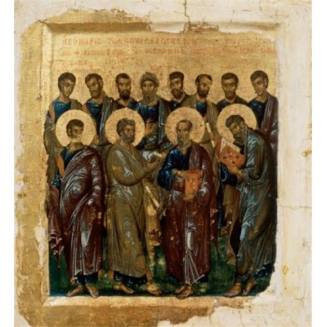 Posterazzi SAL261740 Icon Showing The Twelve Apostles 14th C Byzantine 
