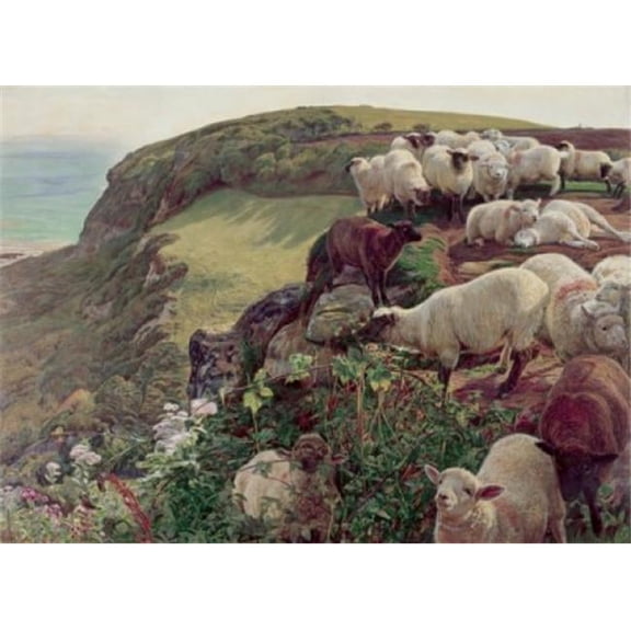 Posterazzi SAL2622074 Our English Coasts Strayed Sheep 1852 William Holman Hunt 1827-1910 British Oil on Canvas Tate Gallery London - 18 x 24 in.