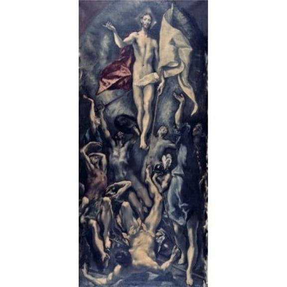 Posterazzi SAL2622145 Resurrection Ca 1605-10 El Greco 1541-1614 Greek Oil on Canvas Museo Del Prado Madrid Spain Print - 18 x 24 in.
