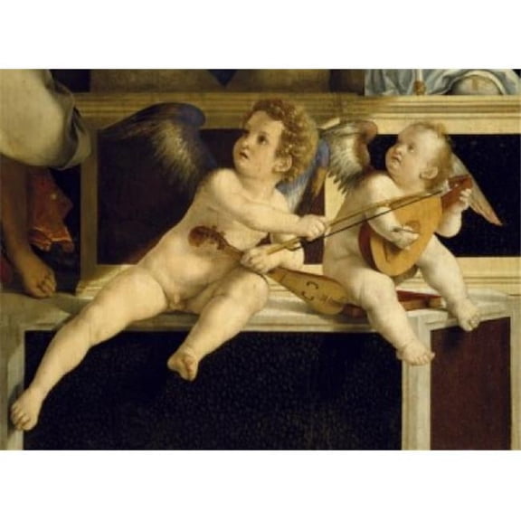Posterazzi SAL263613 Polyptych Detail Lorenzo Lotto C 1480-1556 Italian Tempera on Board Civic Museum Recanati Ancona Italy - 18 x 24 in.