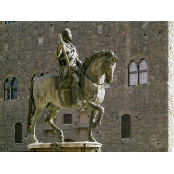 Posterazzi SAL3804414449 Italy Florence Piazza Della Signoria Cosimo de Medici Sculpture Bronze Poster Print - 18 x 24 in.