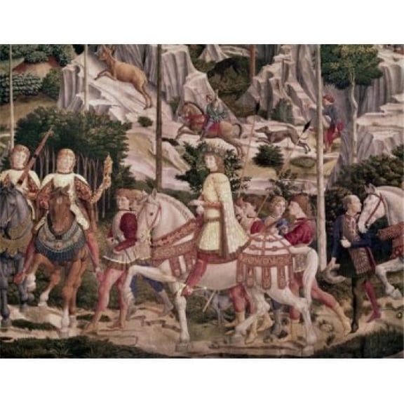 Posterazzi SAL3804431695 Journey of the Magi - Detail 1460 Benozzo Gozzoli 1420-1497 Italian Palazzo Medici-Riccardi Florence Italy - 18 x 24 in.