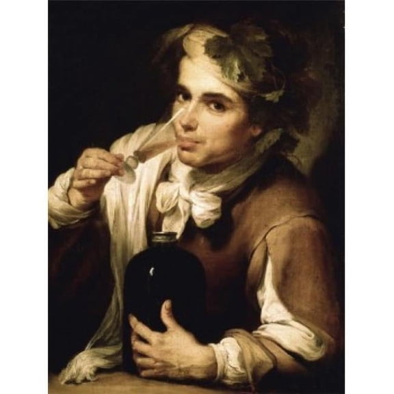 Posterazzi SAL3805442566 Young Man Drinking Bartolome Esteban Murillo Attributed 1617-1682 Spanish National Gallery London Poster Print - 18 x 24 in.