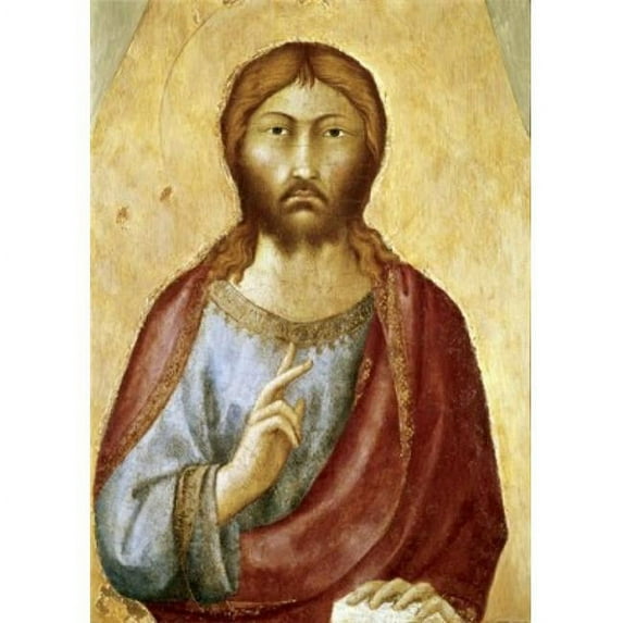 Posterazzi SAL3810395708 The Redeemer Conferring a Blessing 1315-1320 Simone Martini Ca1284-1344 Italian Tempera on Wood Vatican Museums & Galleries Vatican City Poster Print - 18 x 24 in.