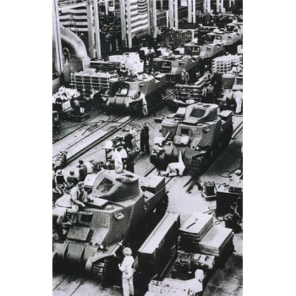 Posterazzi SAL3810536451 Armored Tank Assembly Line World War II Poster Print - 18 x 24 in.