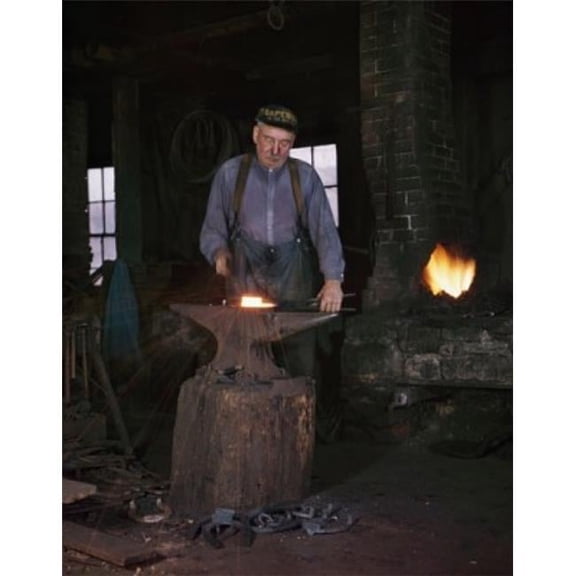 Posterazzi SAL38444903 Blacksmith Working in a Workshop 1940 Poster Print - 18 x 24 in.