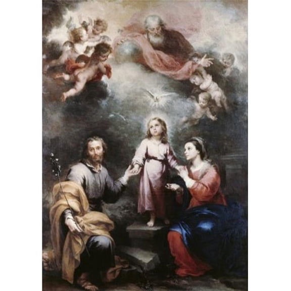 Posterazzi SAL900100363 Holy Family by Bartolome Esteban Murillo 1617-1682 Poster Print - 18 x 24 in.