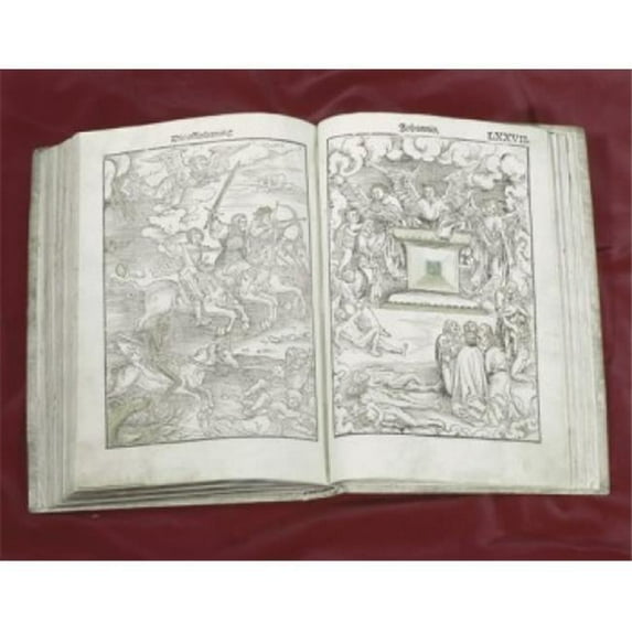Posterazzi SAL900101714 Martin Luther Bible-Four Horsemen of Apocalypse 1523Ad Manuscripts American Bible Society New York - 18 x 18 x 24 in.