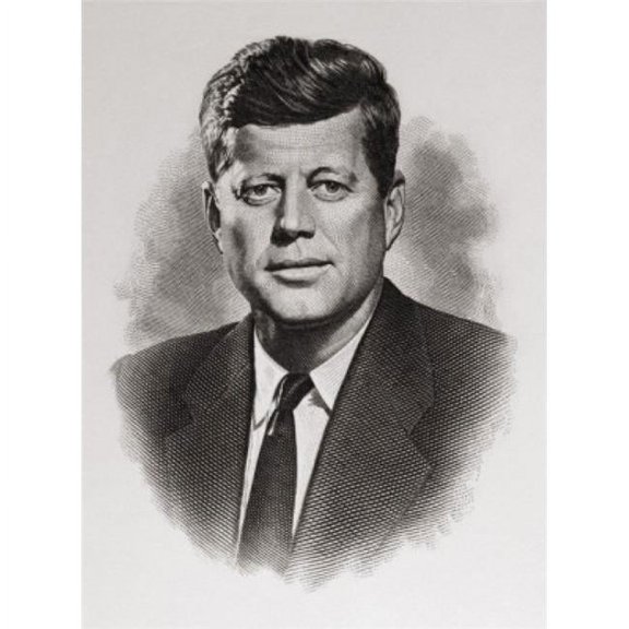 Posterazzi SAL9001095 John F. Kennedy American History Engraving Poster Print - 18 x 24 in.