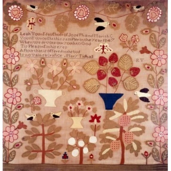 Posterazzi SAL900124786 Embroidery Sampler - 1847 1847 Artist Unknown Tapestry Poster Print - 18 x 24 in.