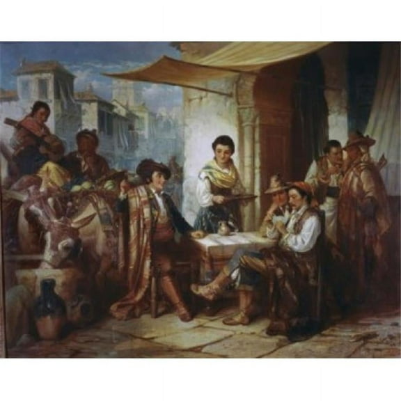 Posterazzi SAL900126666 The Card Players Robert Kemm 1874-1885 British Poster Print - 18 x 24 in.