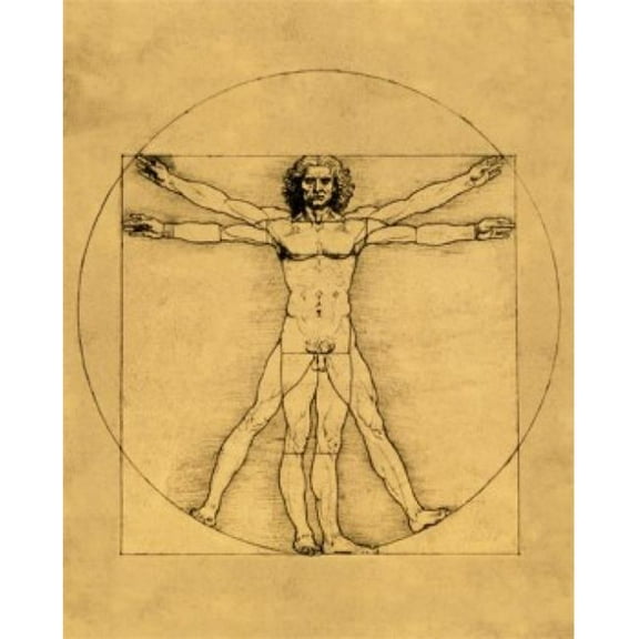 Posterazzi SAL9001320 Proportions of the Human Figure Vitruvian Man Ca 1485-1490 Leonardo Da Vinci 1452-1519 Italian Pen & Ink - 18 x 24 in.