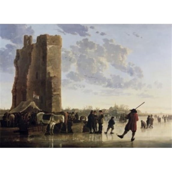 Posterazzi SAL900132348 View of the Mass in Winter Aelbert Cuyp 1620-1691 Dutch Poster Print - 18 x 24 in.