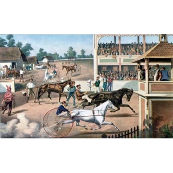 Posterazzi SAL900133387 Ready for the Trot-Bring Up Your Horses From Currier & Ives Lithograph 1877 1834-1907 Poster Print - 18 x 24 in.